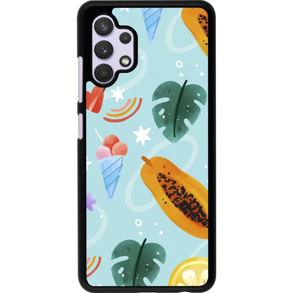 Samsung Galaxy A32 Case Hülle - Summer 2025 Pattern papaya