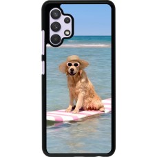 Samsung Galaxy A32 Case Hülle - Summer Dog on Paddle