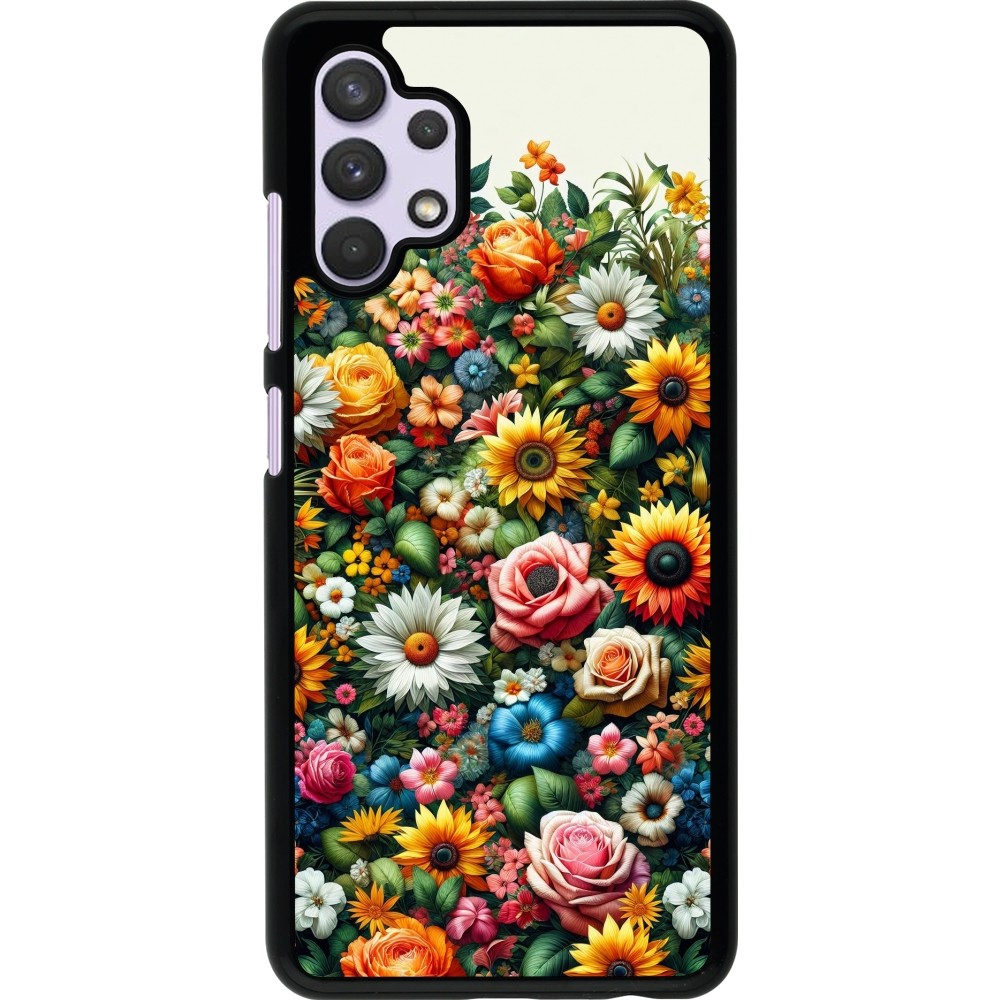 Samsung Galaxy A32 Case Hülle - Sommer Blumenmuster