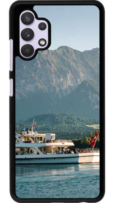 Samsung Galaxy A32 Case Hülle -  Nationalfeiertag Schweiz Bateau Leman