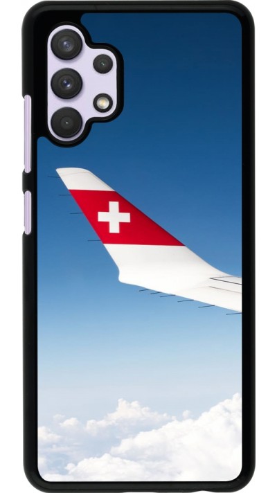 Samsung Galaxy A32 Case Hülle -  Schweizer Nationalfeiertag Sky Swiss Flag