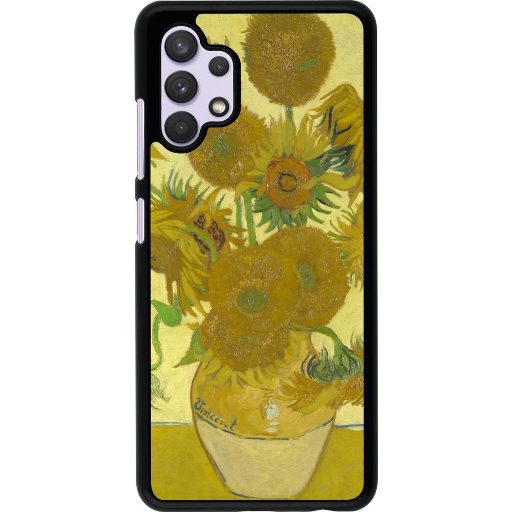 Samsung Galaxy A32 Case Hülle - Kunstbild - Sonnenblumen  - Van Gogh