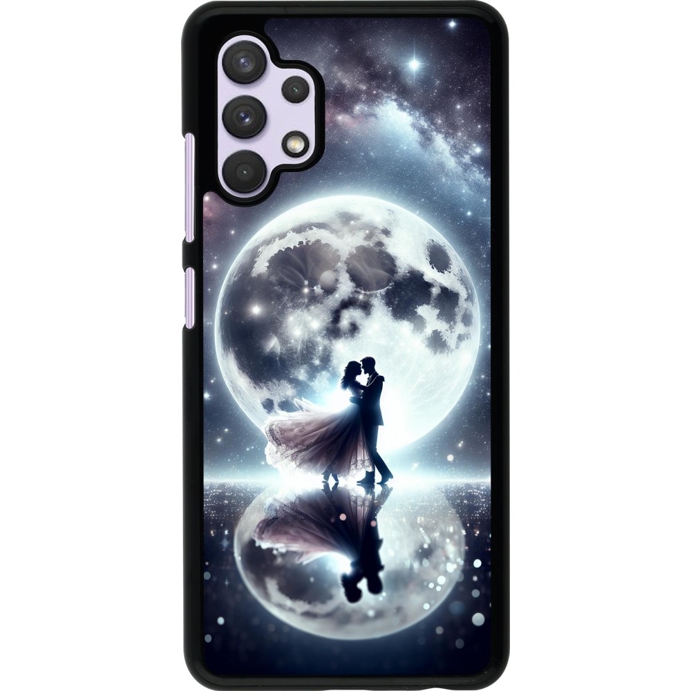 Samsung Galaxy A32 Case Hülle - Valentin 2024 Liebe unter dem Mond