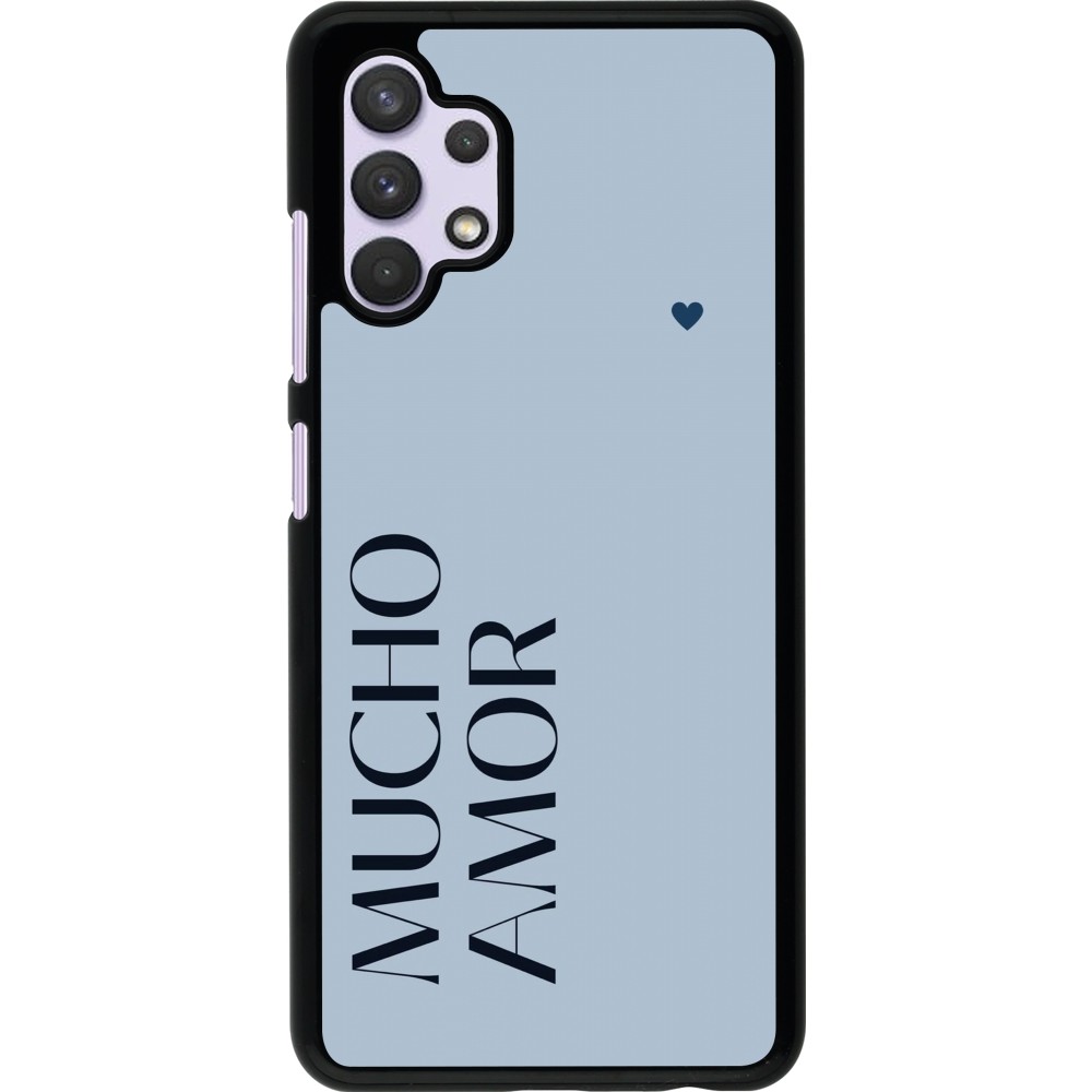 Samsung Galaxy A32 Case Hülle - Valentine 2024 mucho amor azul