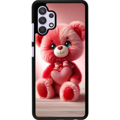 Samsung Galaxy A32 Case Hülle - Valentin 2024 Rosaroter Teddybär
