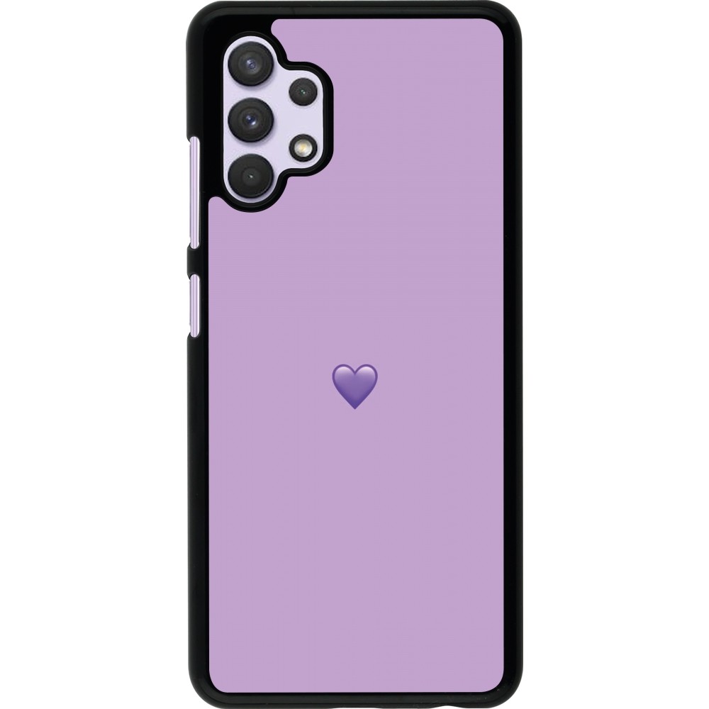 Samsung Galaxy A32 Case Hülle - Valentine 2023 purpule single heart