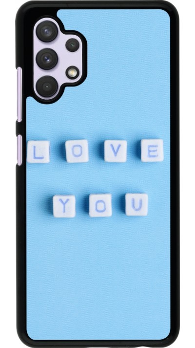 Coque Samsung Galaxy A32 - Valentine 2023 blue love you