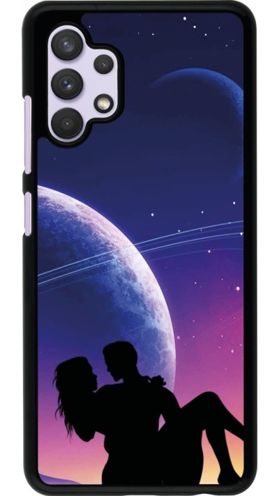 Coque Samsung Galaxy A32 - Valentine 2023 couple love to the moon