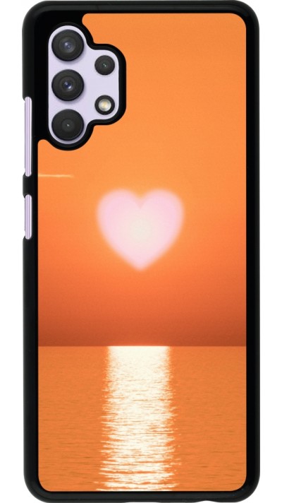 Coque Samsung Galaxy A32 - Valentine 2023 heart orange sea