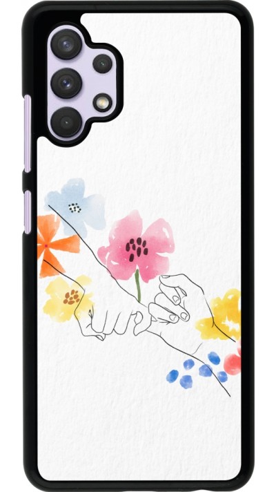 Coque Samsung Galaxy A32 - Valentine 2023 pinky promess flowers