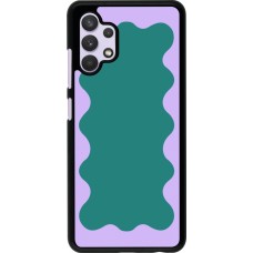 Samsung Galaxy A32 Case Hülle - Wavy Rectangle Green Purple
