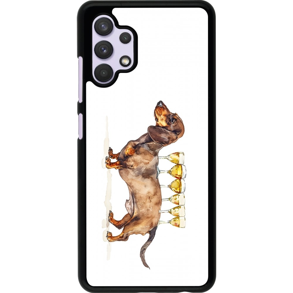 Coque Samsung Galaxy A32 - Wine Teckel