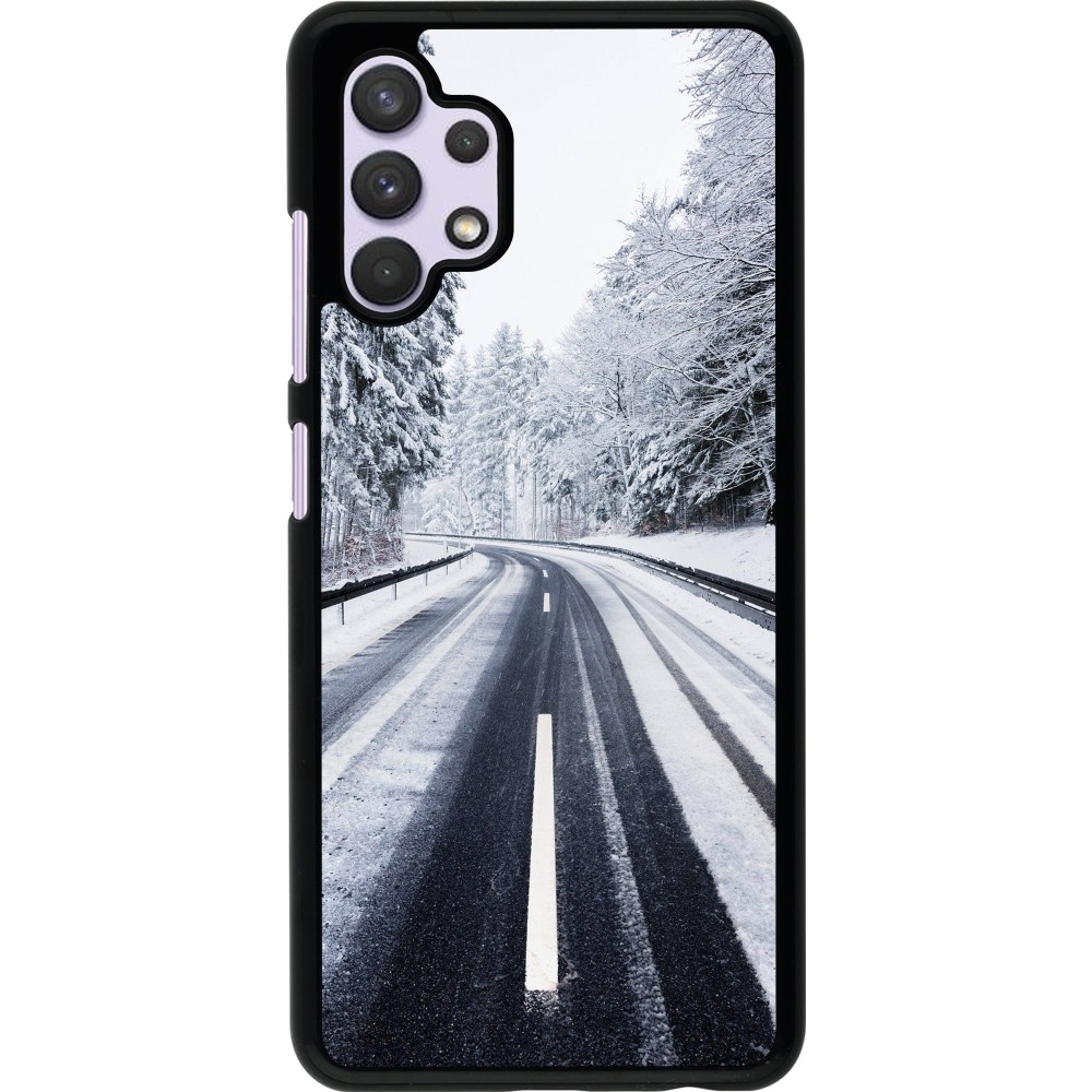 Samsung Galaxy A32 Case Hülle - Winter 22 Snowy Road