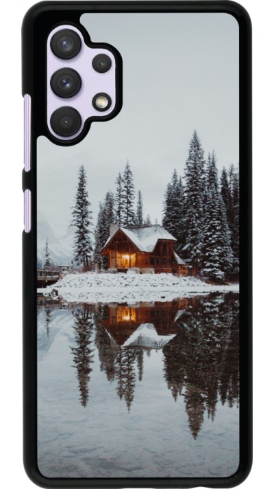 Coque Samsung Galaxy A32 - Winter 25 Winter house forest afternoon