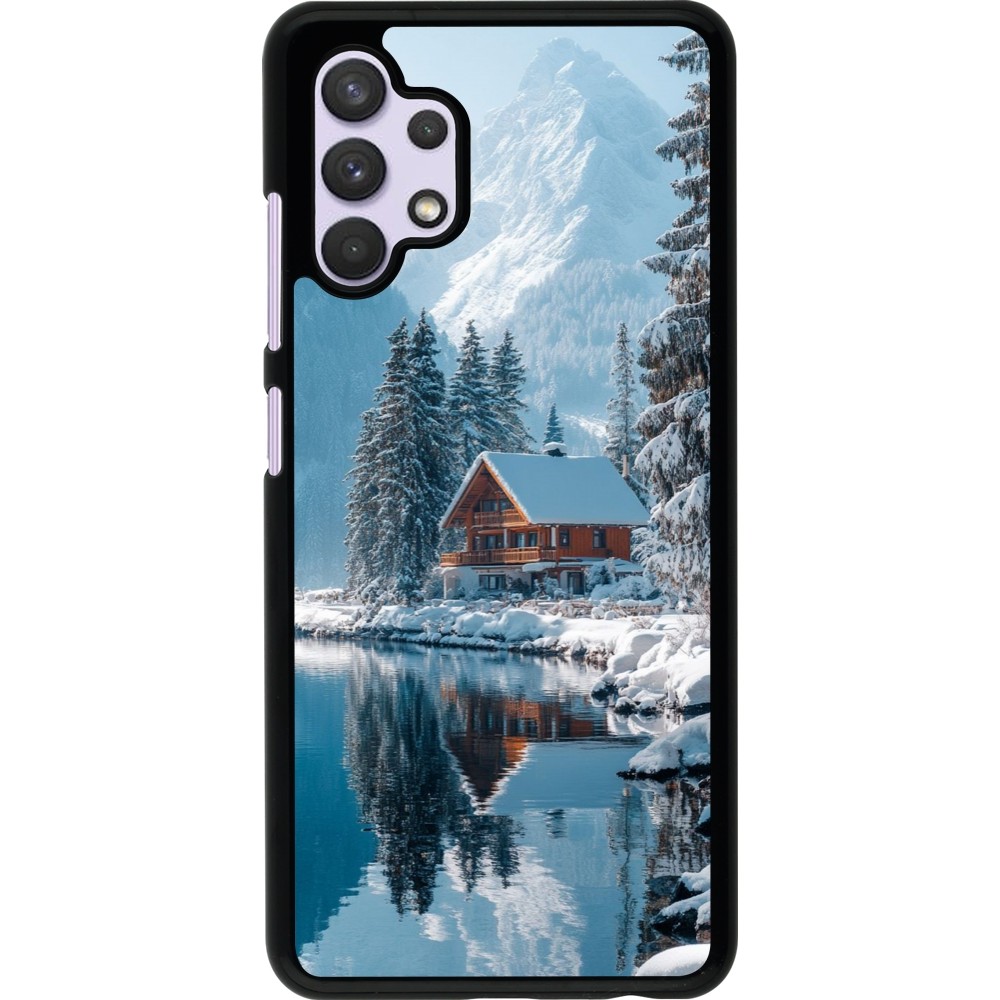 Coque Samsung Galaxy A32 - Winter 25 Winter house forest day