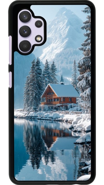Coque Samsung Galaxy A32 - Winter 25 Winter house forest day