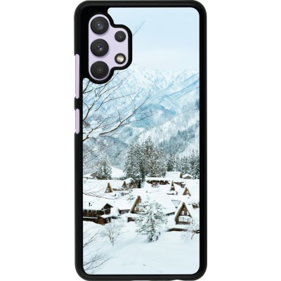 Coque Samsung Galaxy A32 - Winter 25 Winter snowy landscape