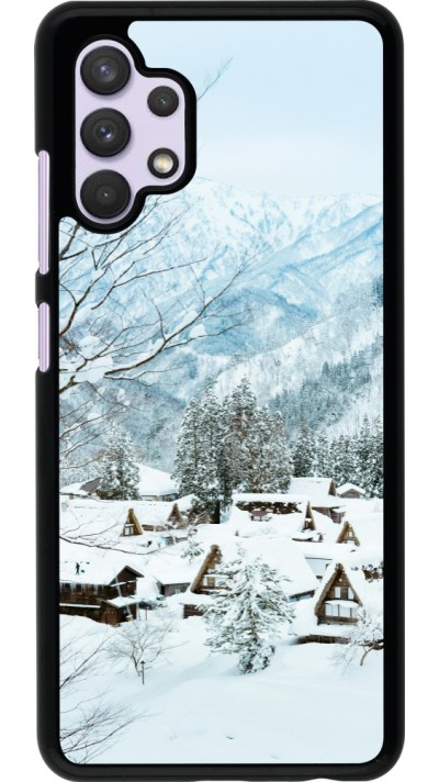 Coque Samsung Galaxy A32 - Winter 25 Winter snowy landscape