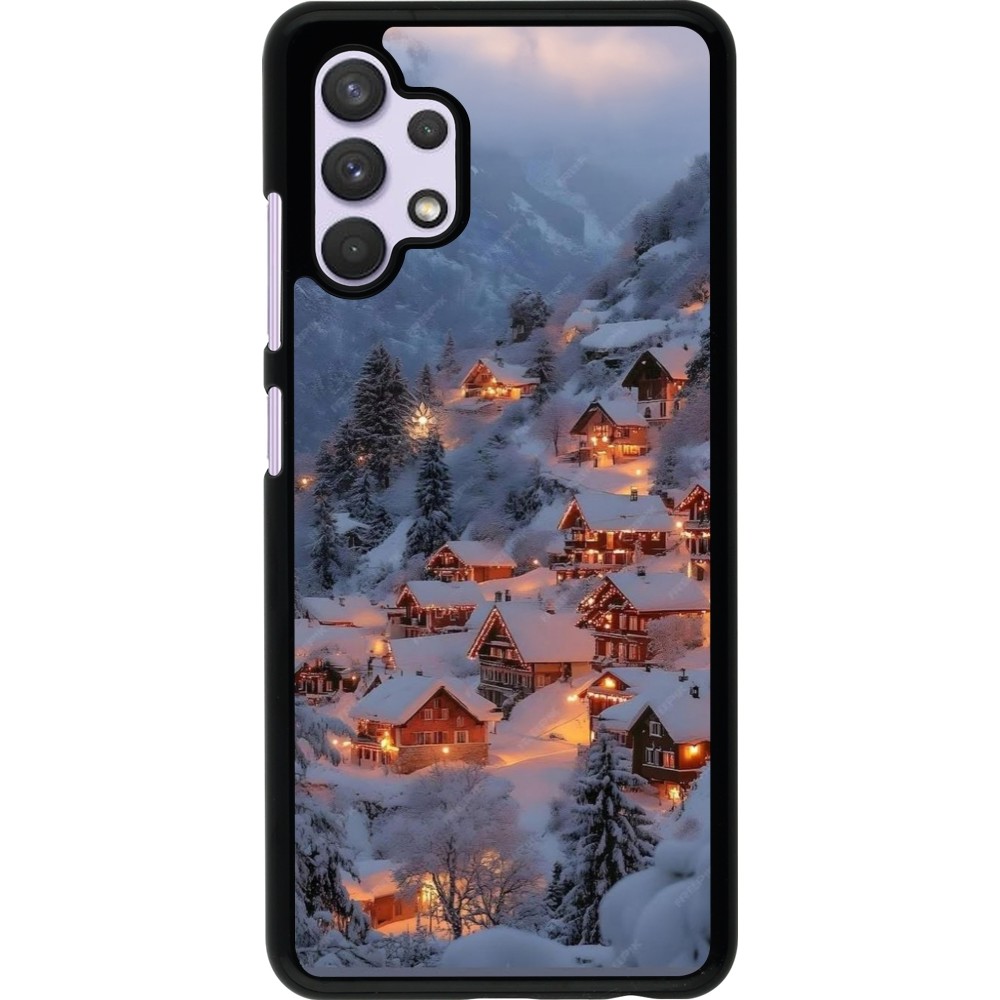 Coque Samsung Galaxy A32 - Winter 25 Winter snowy village