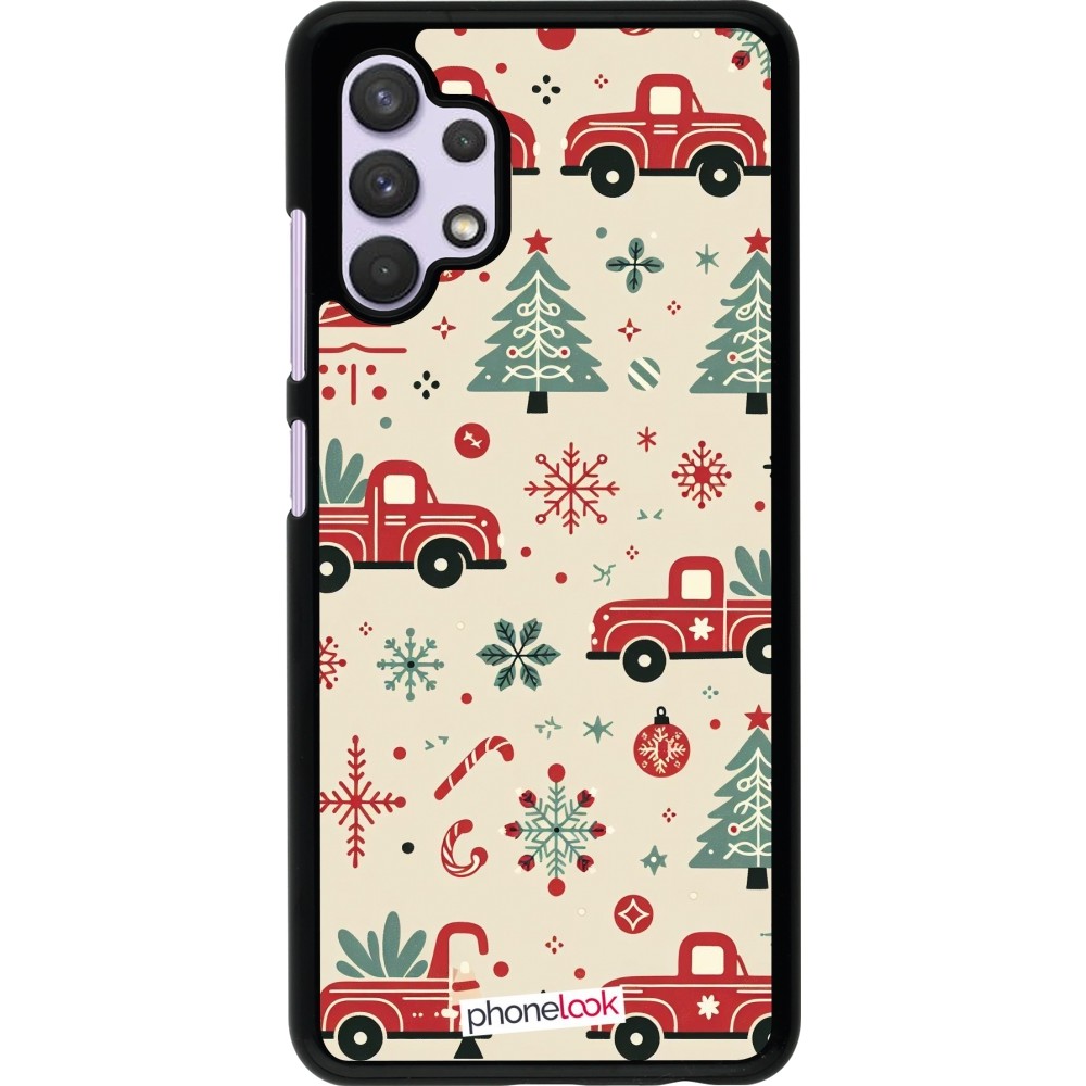 Samsung Galaxy A32 Case Hülle - Weihnachten 2024 Lkw Tanne