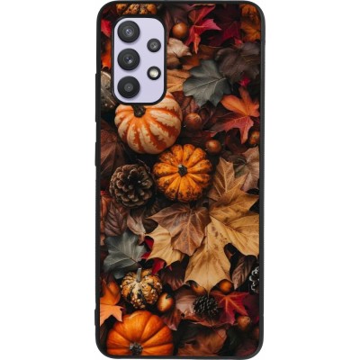 Coque Samsung Galaxy A32 - Silicone rigide noir Autumn 25 Pumpkin