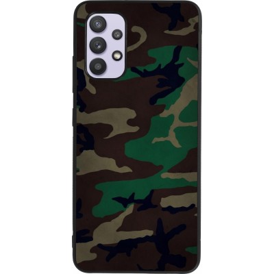 Samsung Galaxy A32 Case Hülle - Silikon schwarz Camouflage 3