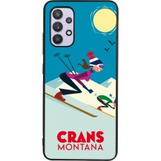 Coque Samsung Galaxy A32 - Silicone rigide noir Crans-Montana Ski Downhill