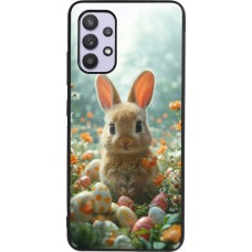 Coque Samsung Galaxy A32 - Silicone rigide noir Easter 2026 Rabbit in the garden
