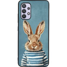 Coque Samsung Galaxy A32 - Silicone rigide noir Easter 2026 Rabbit navy