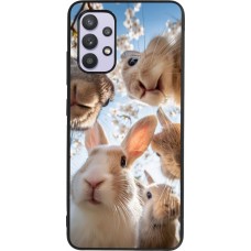 Coque Samsung Galaxy A32 - Silicone rigide noir Easter 2026 Rabbits