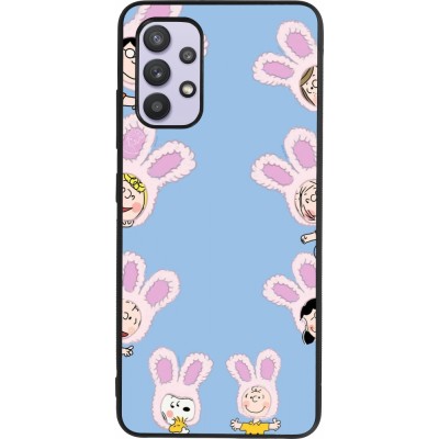 Coque Samsung Galaxy A32 - Silicone rigide noir Easter 2026 Snoopy