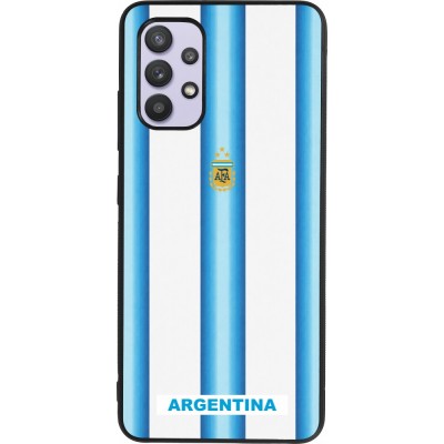 Samsung Galaxy A32 Case Hülle - Silikon schwarz Argentinien 2026 personalisierbares Fussballtrikot