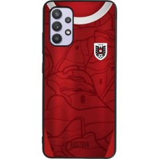 Coque Samsung Galaxy A32 - Silicone rigide noir Maillot de football Autriche personnalisable
