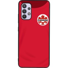 Coque Samsung Galaxy A32 - Silicone rigide noir Maillot de football Canada 2022 personnalisable