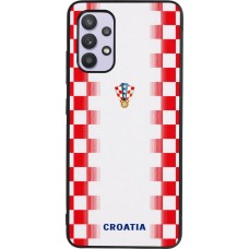 Samsung Galaxy A32 Case Hülle - Silikon schwarz Kroatien 2026 personalisierbares Fussballtrikot