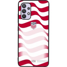 Coque Samsung Galaxy A32 - Silicone rigide noir Maillot de football États-Unis 2026 personnalisable