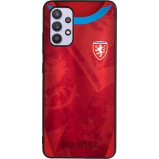 Samsung Galaxy A32 Case Hülle - Silikon schwarz Tschechische Republik personalisierbares Fussballtrikot