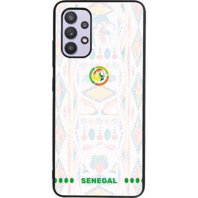 Coque Samsung Galaxy A32 - Silicone rigide noir Maillot de football Sénégal 2026 personnalisable