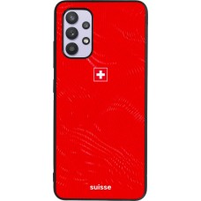 Coque Samsung Galaxy A32 - Silicone rigide noir Maillot de football Suisse 2026 personnalisable