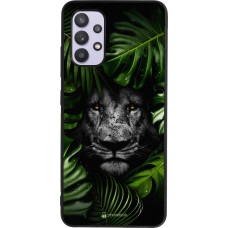 Coque Samsung Galaxy A32 - Silicone rigide noir Forest Lion