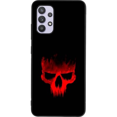 Coque Samsung Galaxy A32 - Silicone rigide noir Halloween 2023 scary skull