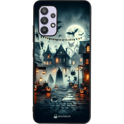 Coque Samsung Galaxy A32 - Silicone rigide noir Halloween Spookville