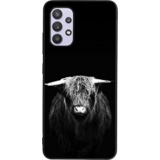 Samsung Galaxy A32 Case Hülle - Silikon schwarz Highland calf black
