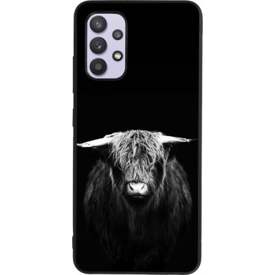 Samsung Galaxy A32 Case Hülle - Silikon schwarz Highland calf black