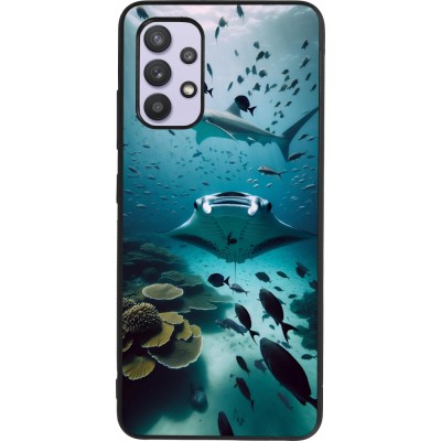 Coque Samsung Galaxy A32 - Silicone rigide noir Manta Lagon Nettoyage