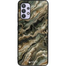 Samsung Galaxy A32 Case Hülle - Silikon schwarz Oliv Marmor