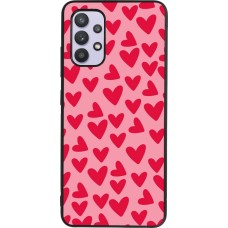 Coque Samsung Galaxy A32 - Silicone rigide noir Mom 2024 petits coeurs