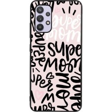 Coque Samsung Galaxy A32 - Silicone rigide noir Mom 2024 Super mom