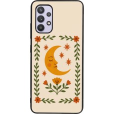 Coque Samsung Galaxy A32 - Silicone rigide noir Half moon stamp 2026