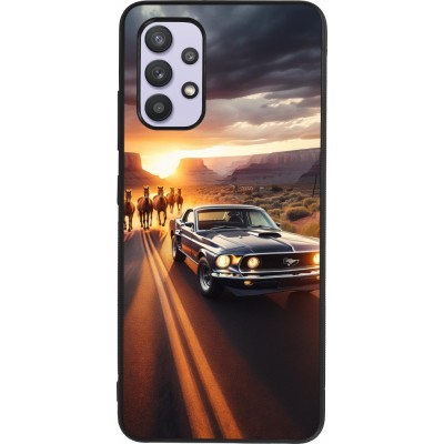 Coque Samsung Galaxy A32 - Silicone rigide noir Mustang 69 Grand Canyon